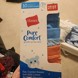Hanes boys boxer briefs 2t-3t NIB